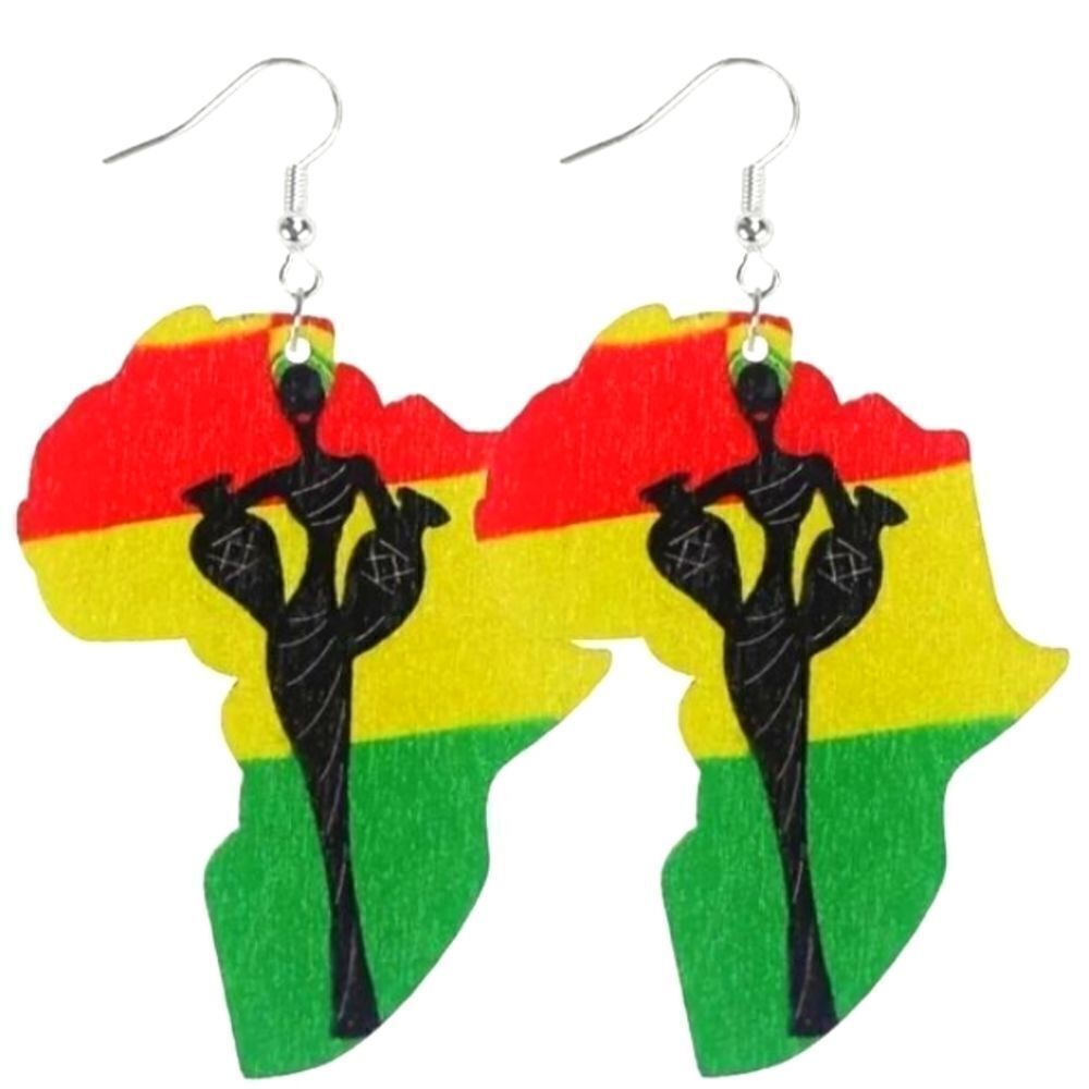 fun bohemian african dangle earrings